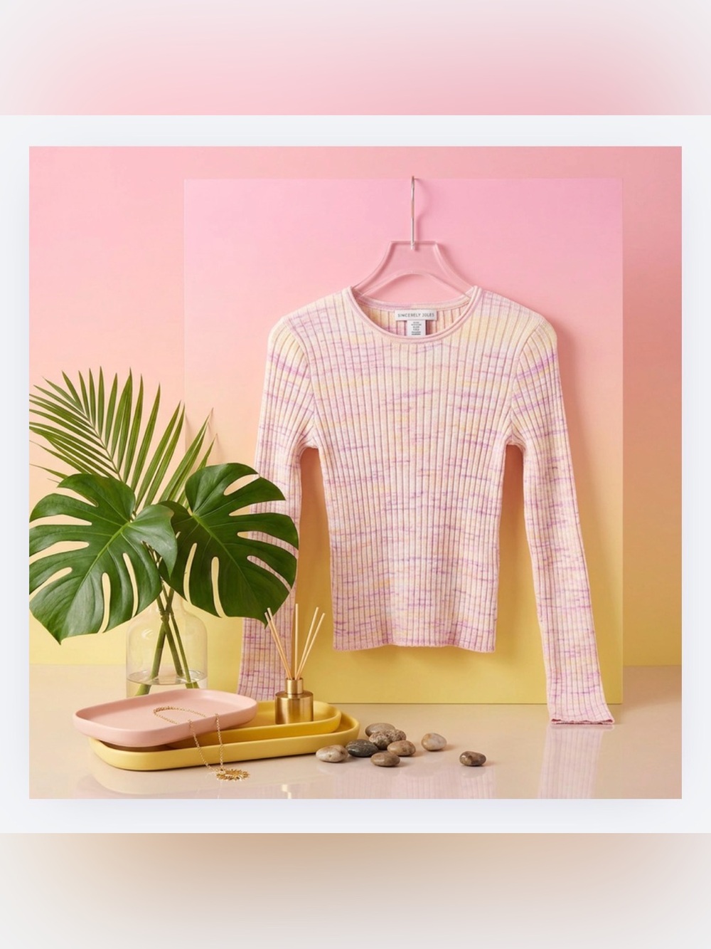 Sincerely Jules sweater- Size XS - Ultra-soft ribbed fabric color pastel